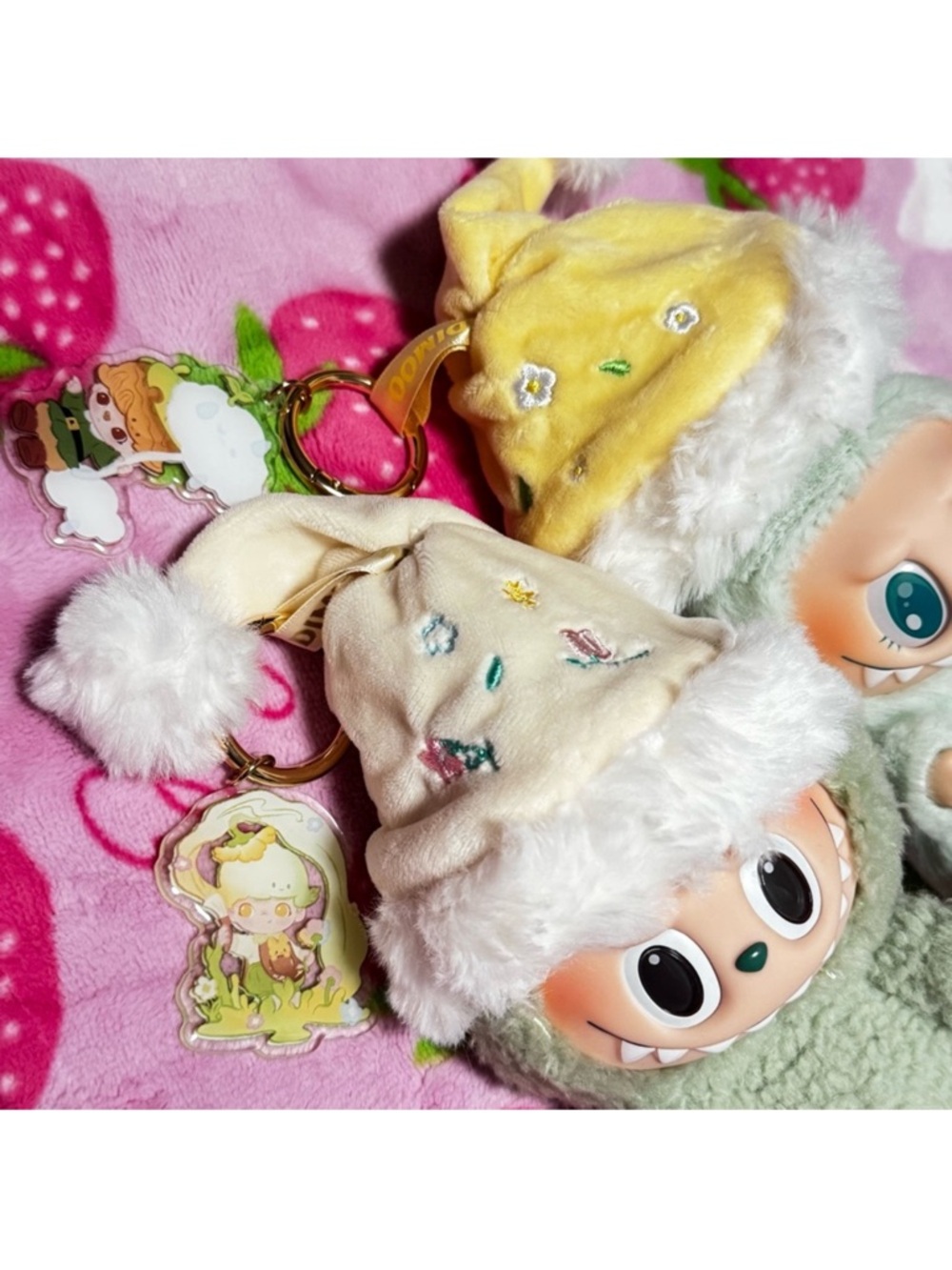 **POP MART DIMOO Weaving Wonders Hat Keychain Set of 2 Labubu Figure Accessories